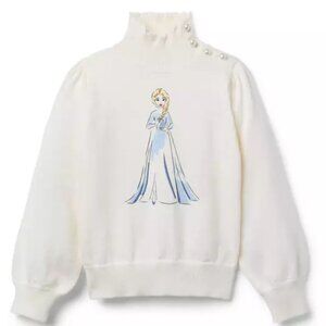 Disney Frozen Elsa Sweater with Pearl Buttons at shoulder NWT Size 8